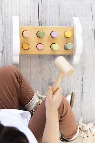 Wooden Hammer Bench Toy