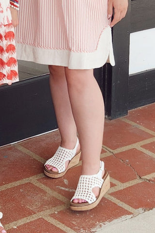 Carley Ivory Woven Wedges