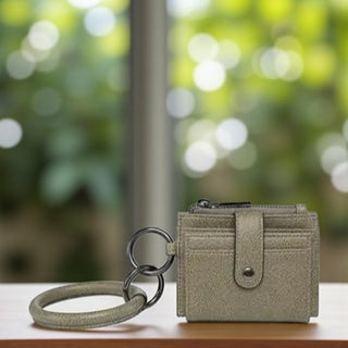 Sammie Mini Snap Wallet w/ Ring - Olive
